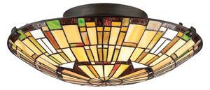 Quoizel QZ-REED-F-VB - Таванно осветително тяло Tiffany REED 2xE27/60W/230V Ø 42 см