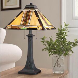 Quoizel QZ-NAVAJO-TL-VB - Настолна лампа Tiffany NAVAJO 2xE27/60W/230V