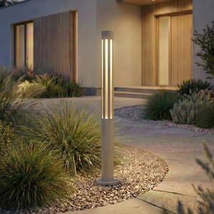 Lindby LED осветление за пътеки Fjorya, височина 60 cm, каменно сива, IP65, Сив, Алуминий, Модерен