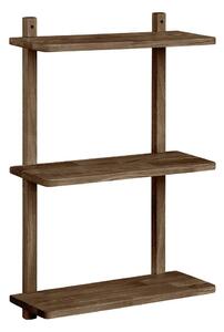 Тъмнокафяв на няколко нива стенен рафт от масивен дъб 50 cm Townsville – House Nordic