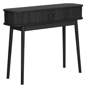 Черна конзолна маса от масивен бор 30x100 cm Nikoo – House Nordic