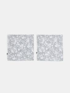 Sinsay - Комплект памучни калъфки за възглавници с флорален десен 2 pack - Светло сиво