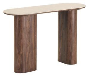 Бежова/тъмнокафява конзолна маса с керамичен плот 40x120 cm Delphi – House Nordic
