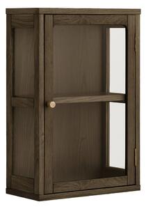 Тъмнокафява висяща витрина от декор от дъб 40x60x20 cm Zamora – House Nordic