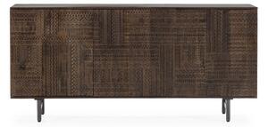 Тъмнокафяв скрин от масивно манго 160x75x40 cm Kalai – MOME