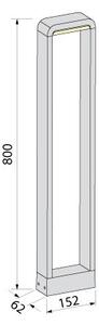 BRILAGI - LED външна лампа BARI LED/10W/230V 4000K IP65 80 cm antracit