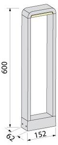 BRILAGI - LED Външна лампа BARI LED/10W/230V 4000K IP65 60 cm антрацит