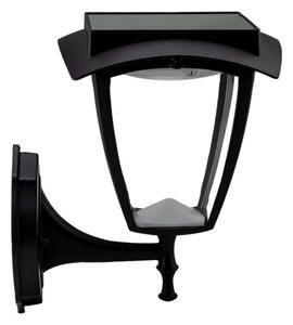 LED соларна стенна лампа LED/2W/3,7V 3000/6000K IP65 2200 mAh черна