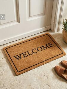 Sinsay - Постелка с надпис Welcome - бежово