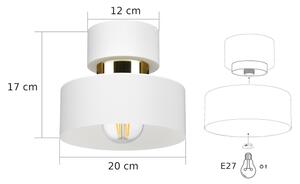Таванно осветително тяло IGNIA 1xE27/60W/230V бяло/златно