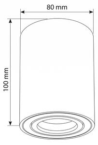 BRILAGI - Спот MIA 1xGU10/30W/230V 100x80 мм черен