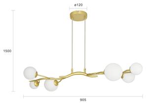 Brilagi - LED Пендел MISTEL 6xG9/3W/230V златист/бял