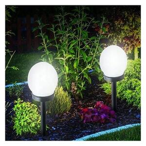 LED соларна лампа LED/1,2V 6500K 200 mAh диаметър 10 см IP44 бяла/черна