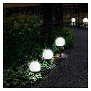 LED соларна лампа LED/1,2V 6500K 200 mAh диаметър 10 см IP44 бяла/черна