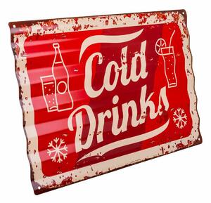 Стенна плоча Alexandra House Living Cold Drink Желязо 59 x 1 x 40 cm