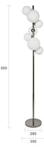 Brilagi - LED подова лампа MILLA 7xG9/3W/230V черен хром/bял