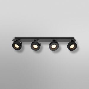OSRAM LED тавански прожектор VENUS черен 4-крилен метал 3000 K, Черен, Дневна/трапезария, Метал, Модерен