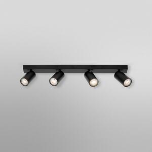 OSRAM тавански прожектор OCTAGON черен 4-крил GU10-LED 927 дим, Затъмняване, Черен, Дневна/трапезария, Метал, Модерен