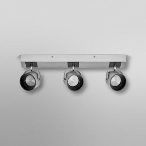 OSRAM LED плафон Jupiter, 3-лампов, сребрист, метал, Металик, Дневна/трапезария, Метал, Модерен