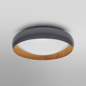 OSRAM LED плафон ORBIS LIVIA, Ø 43 cm, сив, метал, димер, Затъмняване, Сив, Дневна/трапезария, Метал, Модерен