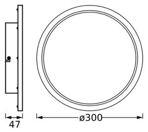 OSRAM LED плафон BATHROOM, черен, Ø 30 cm, IP44 CCT, Черен, Баня, Алуминий, Модерен