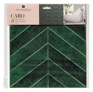 Стикери atmosphera Caro Chevrons, Тъмнозелен 30×30 cm, 2 бр
