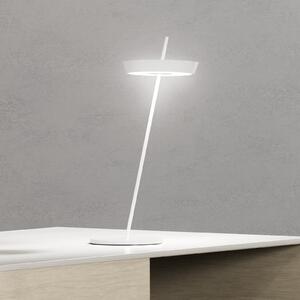 Sigor LED акумулаторна настолна лампа Mahina, бяла, височина 36 cm, метал, CCT, Затъмняване, Бял, Дневна/трапезария, Алуминий, Модерен