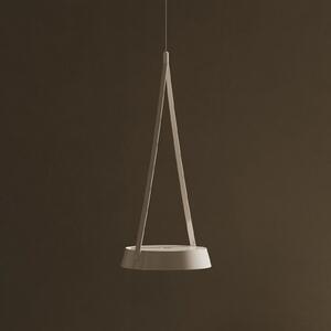 Sigor LED акумулаторна висяща лампа Mahina, бяла, Ø 17 cm, метал, CCT, Затъмняване, Бял, Дневна/трапезария, Алуминий, Модерен