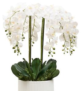 Изкуствено растение atmosphera Orchid Hotel, 115 cm, Керамика