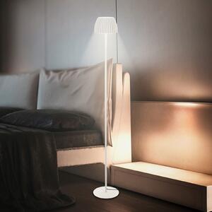 Briloner LED стояща лампа Loca, старо бяло, височина 123 cm, пластмаса/мета, Затъмняване, Бял, Дневна/трапезария, Метал, Модерен