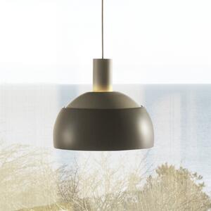 Louis Poulsen Висяща лампа FJ Elements, сива, Ø 25 cm, E27, Затъмняване, Сив, Дневна/трапезария, Алуминий, Модерен