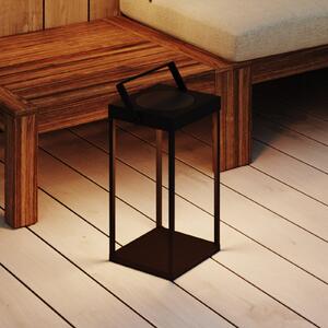Markslöjd LED слънчева латерна Pure, черна, USB, метал, височина 42 cm, Затъмняване, Черен, Метал, Модерен, Соларно осветление
