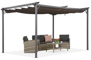 Кафява пергола La Palma 4x4m Garden Point за вътрешен двор
