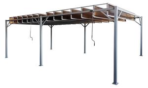 Антрацитна пергола за тераса Paros 3x6m Garden Point
