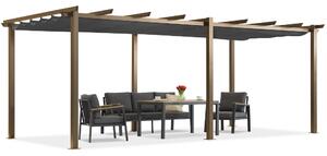 Барбадос пергола за тераса 3х6 м Garden Point woodlike-anthracite