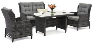Malaga Apetito 4 антрацит Garden Point technorattan furniture