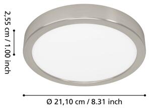 Eglo 901381 - LED RGBW димируем плафон FUEVA-Z LED/11,2W/230V 21,1cm IP44 хром