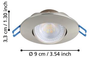 Eglo 300196 - КОМПЛЕКТ ОТ 10 LED вградени осветителни тела GEDREZ LED/4,9W/230V диаметър 9cm хром