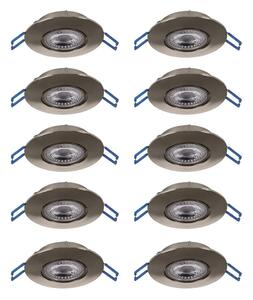 Eglo 300196 - КОМПЛЕКТ ОТ 10 LED вградени осветителни тела GEDREZ LED/4,9W/230V диаметър 9cm хром