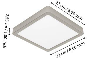 Eglo 901383-LED RGBW Димируем плафон с опушено стъкло FUEVA-Z LED/10,5W/230V 22x22cm IP44 хром