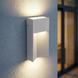 Lucande LED външна стенна лампа Kaholo, светлосива, CCT, IP44, Сив, Алуминий, Модерен