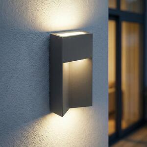 Lucande LED външна стенна лампа Kaholo, матово черно, CCT, IP44, Черен, Алуминий, Модерен