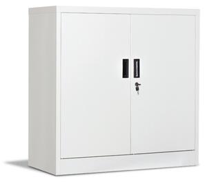 Шкаф Carmen CR-1233 J, 1 бр. рафтове, гладко покритие, прахово боядисан метал, светло сив