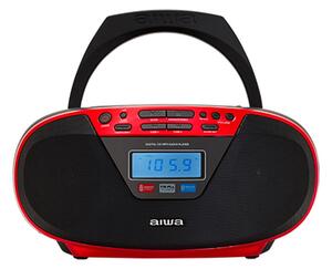 Радио Aiwa CDT-200RD, 6W RMS (3W + 3W), Bluetooth, USB, Jack 3.5mm, вграден часовник, аларма, червено