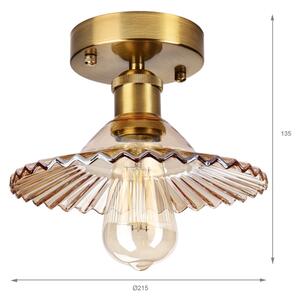 Плафониера TRISH 1xE27/15W/230V, златиста/димчато бежова