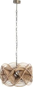 PTMD - Полилей на верига YENA 1xE27/40W/230V, Ø 57 см, ратан