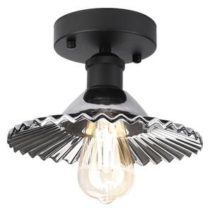 Плафонен полилей TRISH 1xE27/15W/230V черен/димчато черен