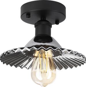 Плафонен полилей TRISH 1xE27/15W/230V черен/димчато черен