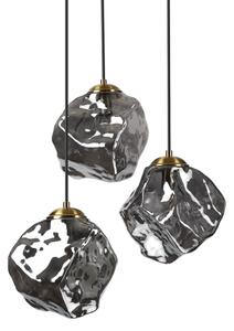 Полилей на кабел CRISTAL 3xE14/15W/230V месинг/димно черен