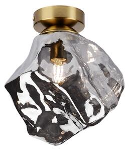 Плафон CRISTAL 1xE14/15W/230V месинг/опушено черно